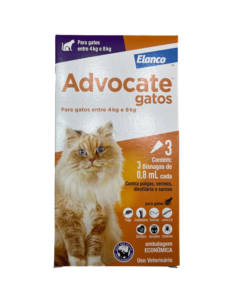 Advocate Gatos 4kg e 8 Kg