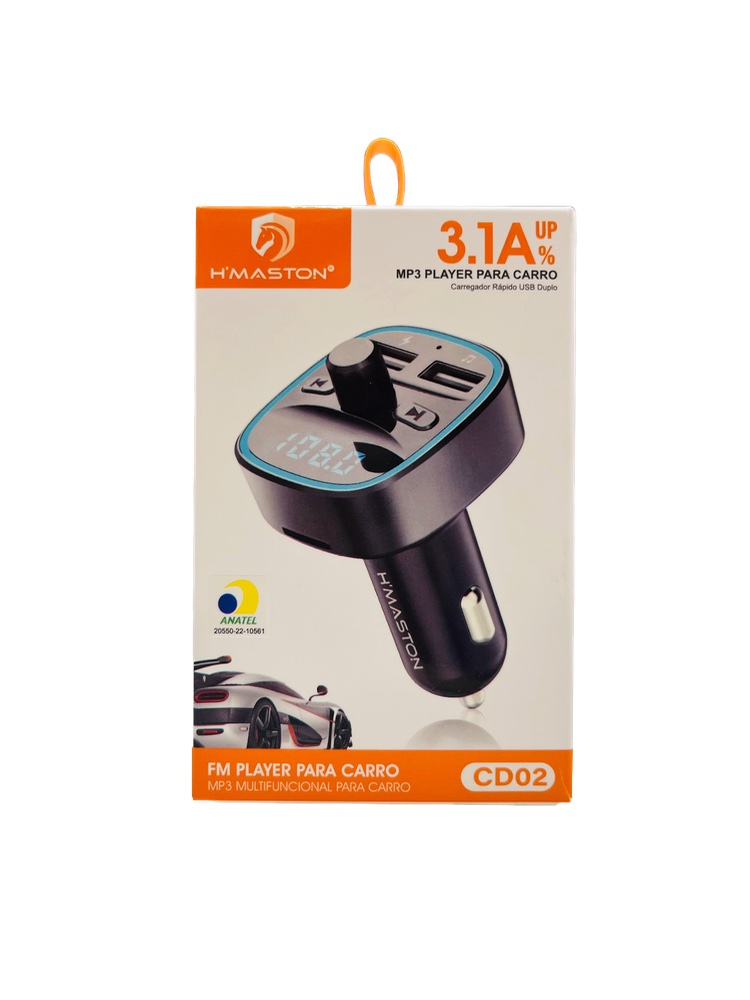 Carregador Veicular 3.1A MP3 player para carro