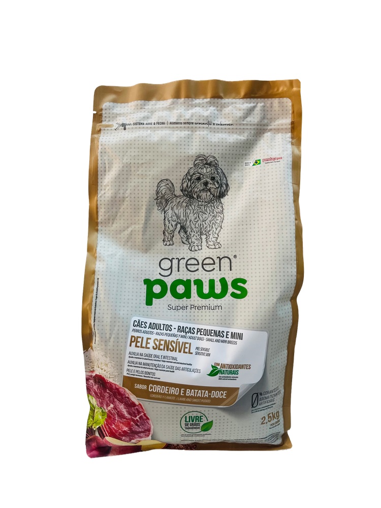 Green Paws -  Super Premium  2,5kg Cães Adultos 