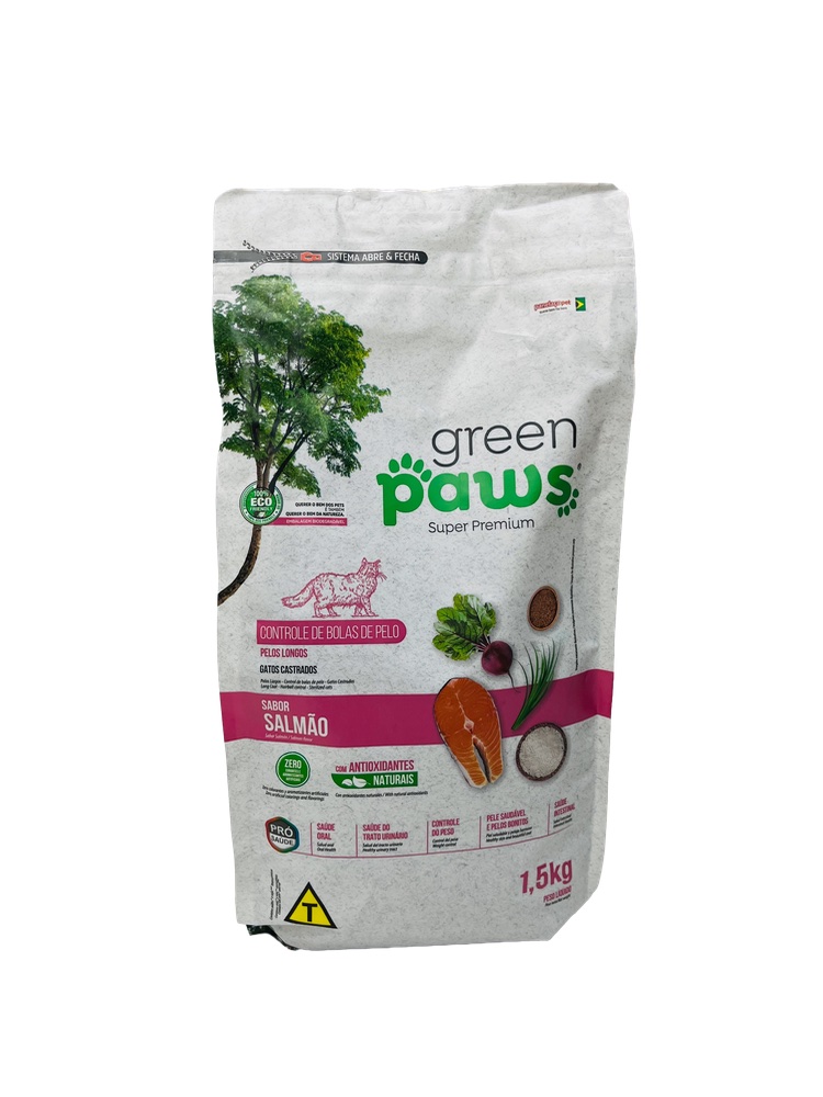 Green Paws - 1,5kg Gatos Castrados 