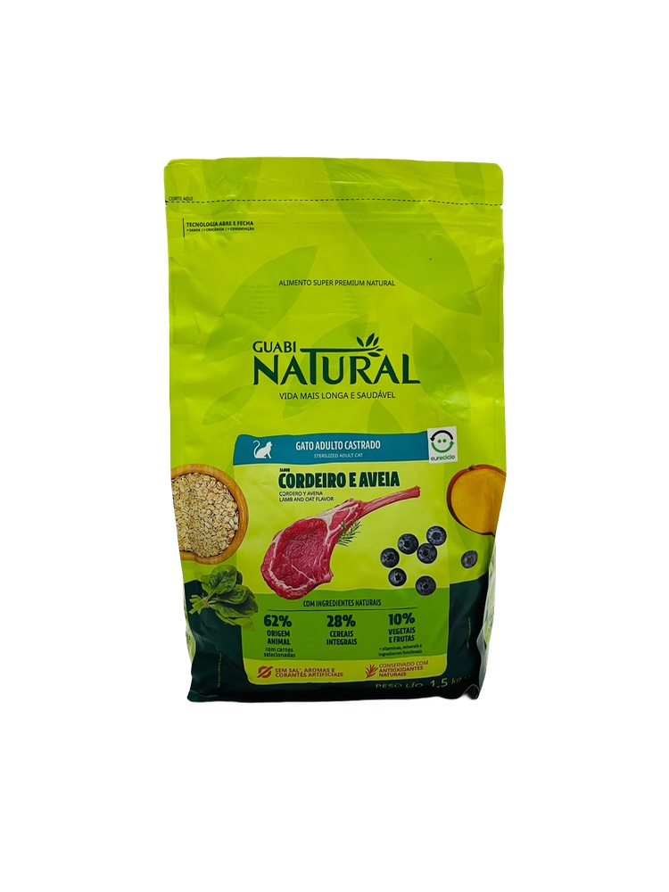 Guabi Natural - 1,5kg Gatos Adultos Castrados