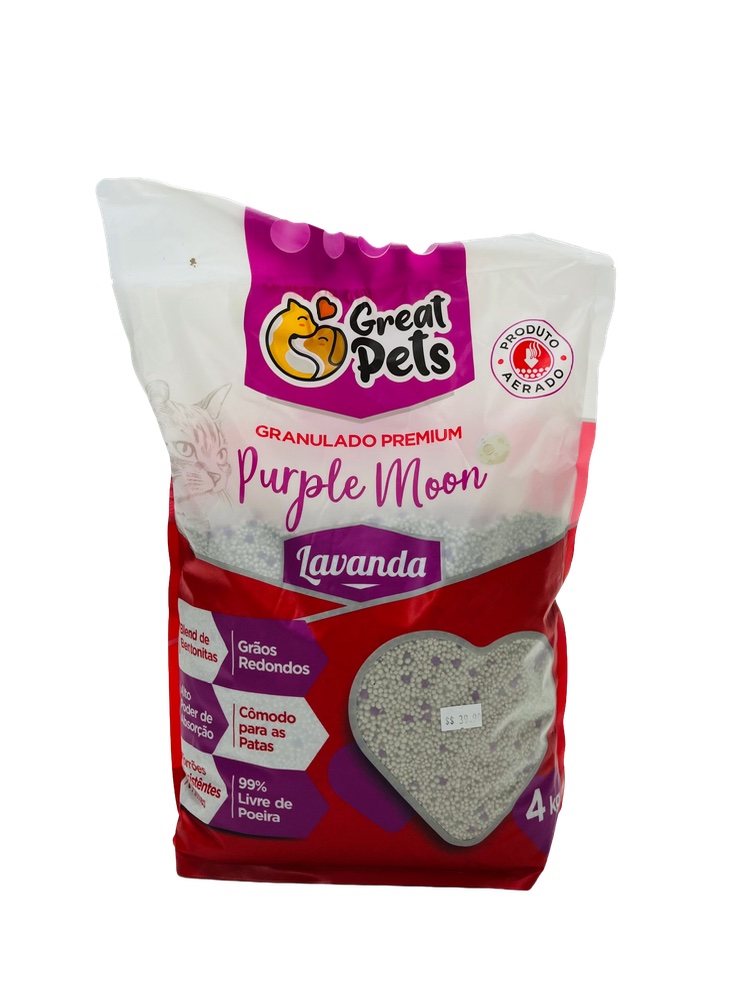 Granulado Premium Purple Moon - 4kg Great Pets 