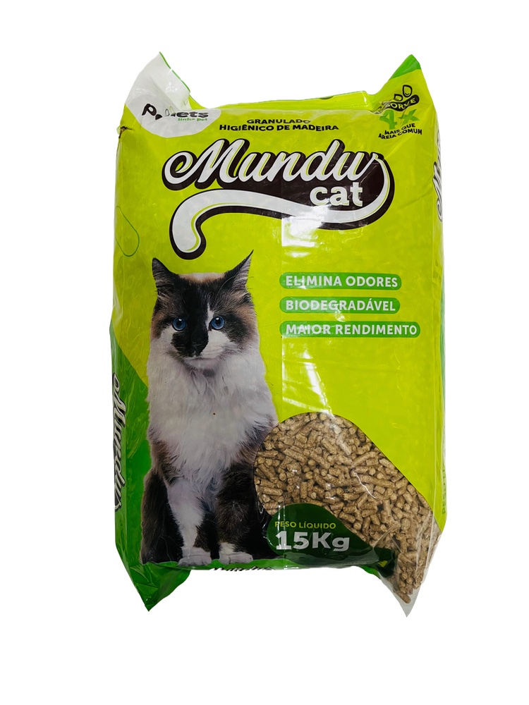 Granulado Higiênico De Madeira - 15kg Mundu Cat