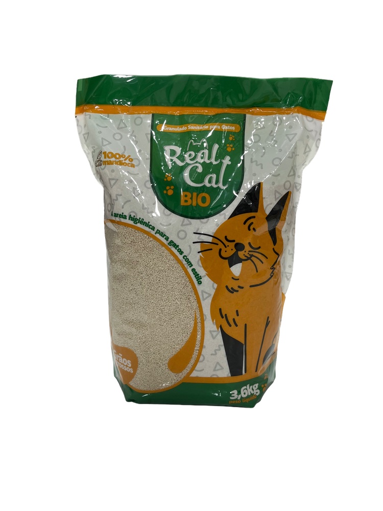 Areia Higiênica Grãos Grossos - 3,6kg Real Cat 