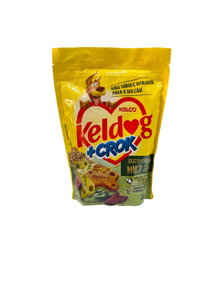 Keldog Crok Biscoito Integral - 400g Cães Adultos 