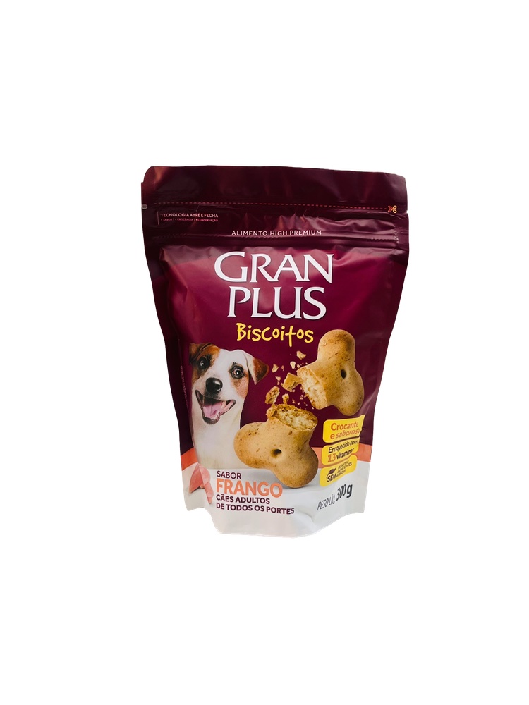 Gran Plus Biscoitos - 250g Cães Adultos 