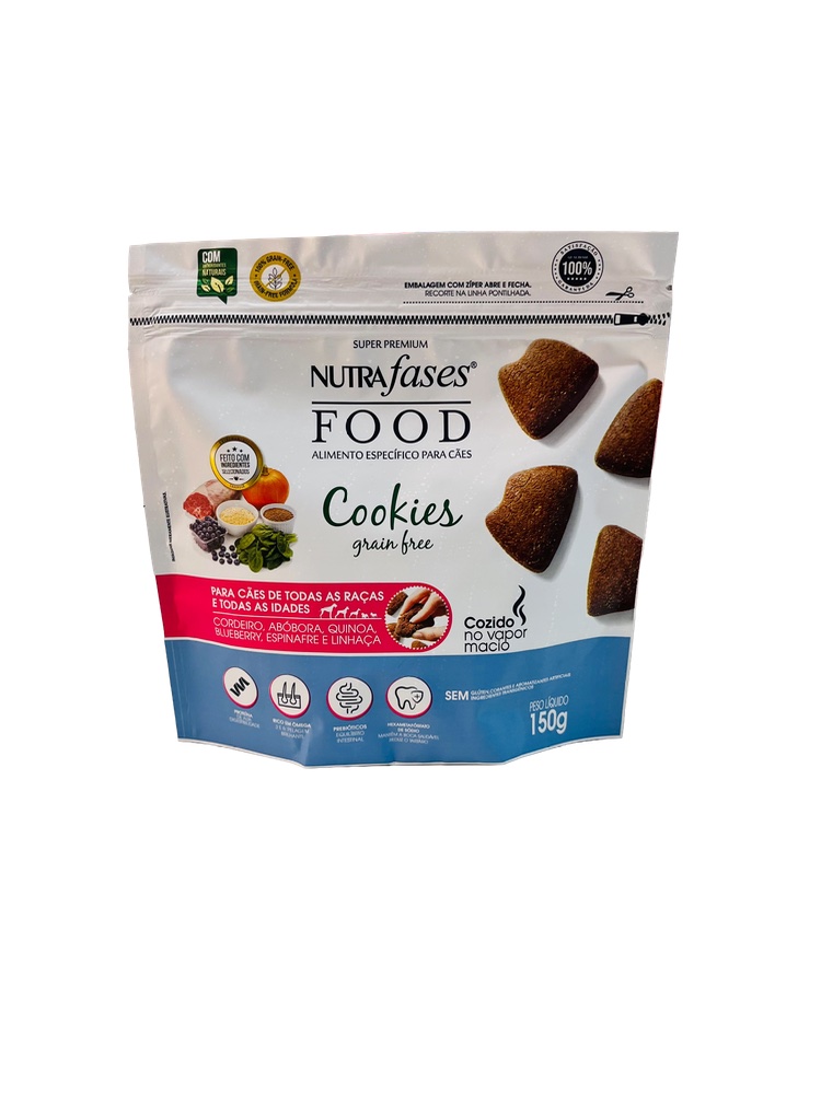Nutra Fases Food Cookies - 250g Para Todos Os Tipos De Cães 
