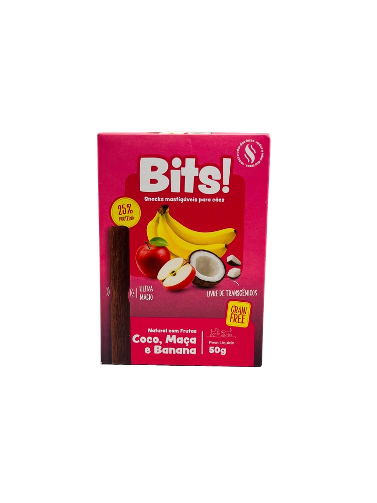 Bits Frutas Snacks - 50g Para Cães 