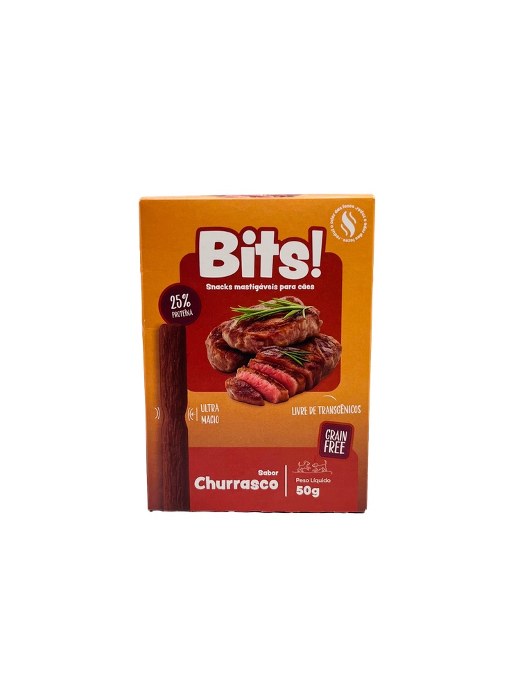 Bits Churrasco Snacks - 50g Para Cães 