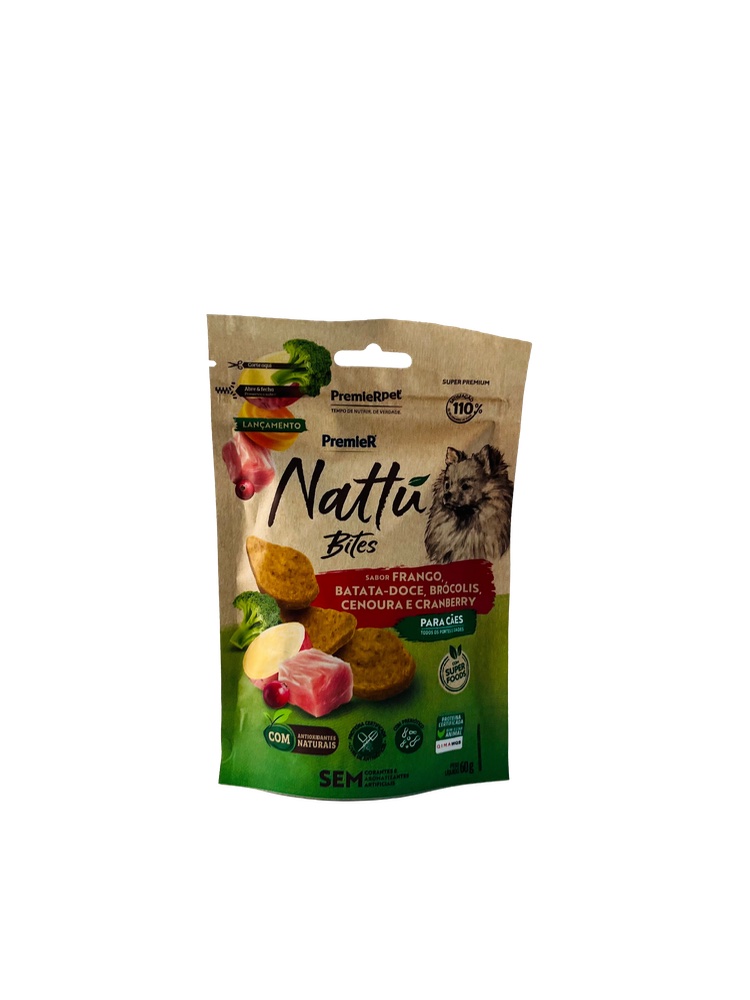 Premier Pet Nattu Bites - 60g Para Cães 