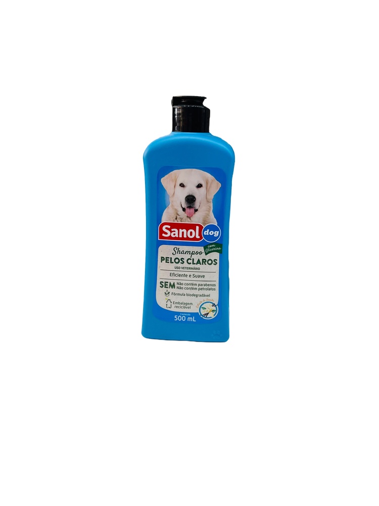 Shampoo Pelos Claros - 500ml Sanol Dog