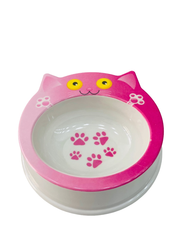 Comedouro - Gatinho Rosa
