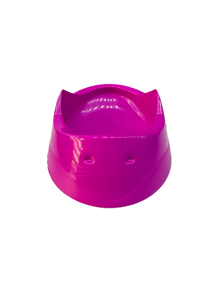 Comedouro Formato Gatinho - Rosa