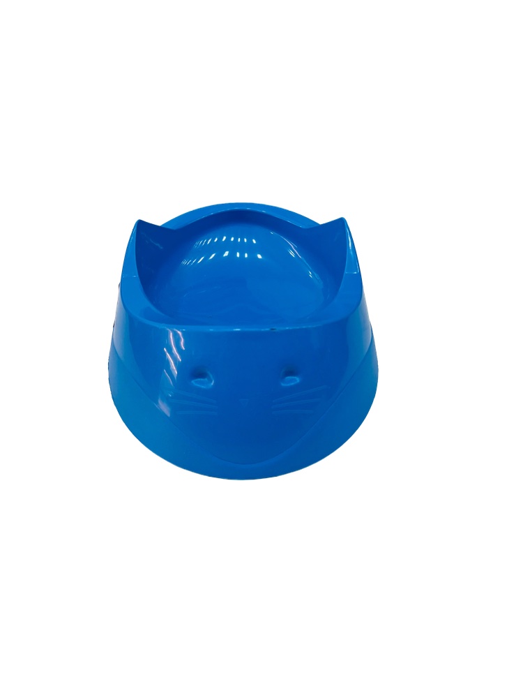 Comedouro Formato Gatinho - Azul