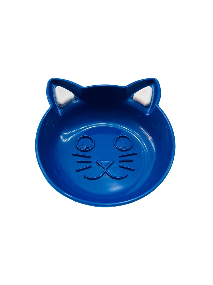 Comedouro Pequeno - Formato De Gato Azul