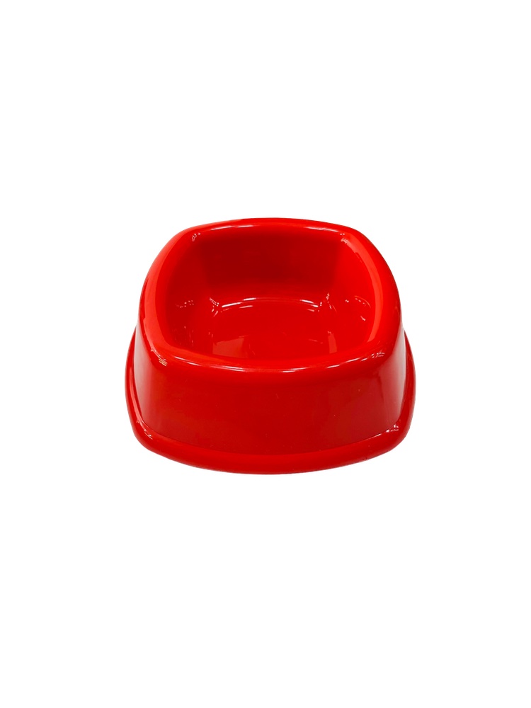 Comedouro Quadrado - Vermelho Pequeno