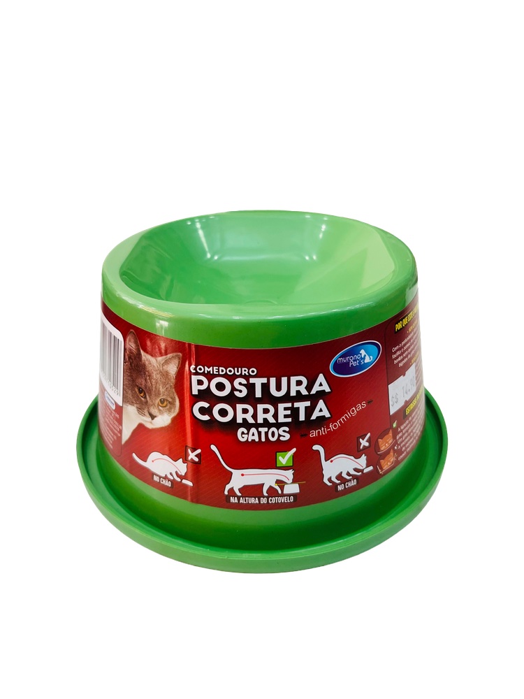 Comedouro Para Gatos - Verde Para Postura